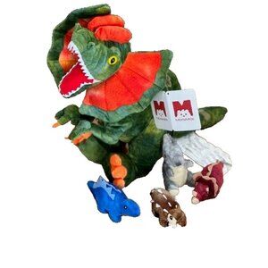 MorisMos Giant Plus Dinosaur 18 in Stuffed Animal Mommy Dilophosaurus 4 Babies